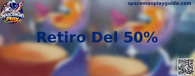 Ejemplo visual de la función Retiro Del 50% en Spaceman Play